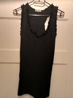 Tanktops met roezel, zwart en cognac kleur, Ophalen of Verzenden, Nieuw, Zwart