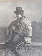 Ets/gravure Een boer uit Walcheren, Antiek en Kunst, Verzenden