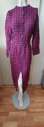 Rood zwarte vintage jurk pied de poule, Kleding | Dames, Ophalen of Verzenden, Rood