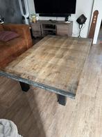 Unieke industriële salon tafel, Huis en Inrichting, Tafels | Salontafels, 50 tot 100 cm, Minder dan 50 cm, 100 tot 150 cm, Gebruikt