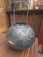 Oosterse aluminium kaarsen houder/hanger, Huis en Inrichting, Woonaccessoires | Kandelaars en Kaarsen, Ophalen, Gebruikt, Metaal
