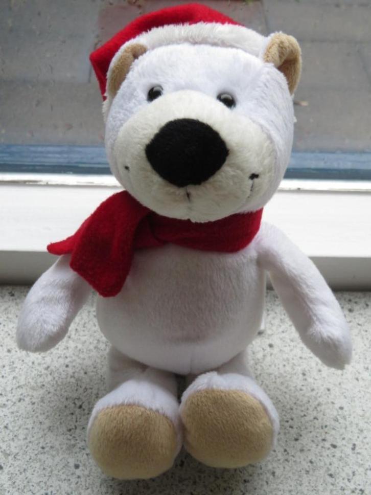 IJsbeer witte beer Enno met kerstmuts merk KINDER FERRERO, Kinderen en Baby's, Speelgoed | Knuffels en Pluche, Zo goed als nieuw