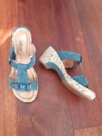 Mooie leren Gabor slippers/sandalen 38.5, Kleding | Dames, Schoenen, Slippers, Blauw, Gabor, Ophalen of Verzenden