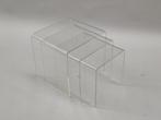 Vintage set bijzettafeltjes plexiglas nesting tables aqryl, Ophalen, ., ., .