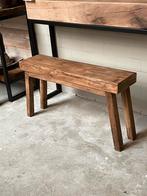 Bankje oud hout notenkleur, Huis en Inrichting, Krukjes, Ophalen of Verzenden, Nieuw