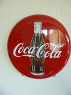 EMAILLE RECLAMEBORD"COCA-COLA MET FLESAFBEELDING"JAREN 80/90, Ophalen of Verzenden, Zo goed als nieuw, Reclamebord