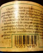 RETRO!! Zeldzame ongeopende fles Clausthaler alcoholARM 1989, Ophalen of Verzenden, Overige typen