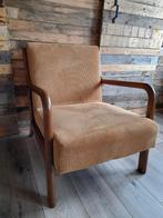 Okergele fauteuil, Huis en Inrichting, Fauteuils, Ophalen, Zo goed als nieuw, 75 tot 100 cm, 50 tot 75 cm