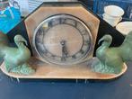 Art Deco Marmeren Klok met kalkoenen - Defect, Antiek en Kunst, Antiek | Klokken, Ophalen of Verzenden