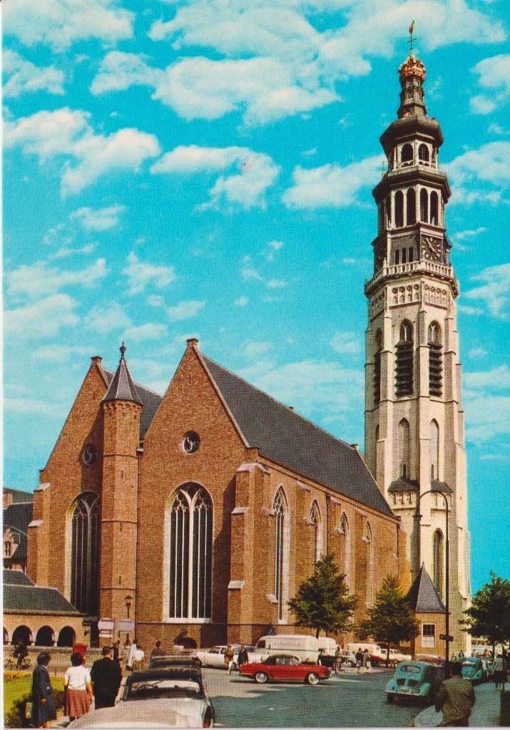 Middelburg , met auto's Renault Floride , Renault 4CV, Verzamelen, Ansichtkaarten | Nederland, Ongelopen, Zeeland, 1960 tot 1980