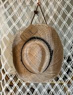 Strohoed met Zwarte Band, Verzenden, Nieuw, One size fits all, Hoed