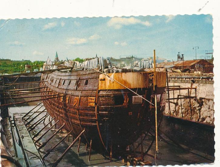 1209  Wasa i torrdocka efter bargningen, Verzamelen, Scheepvaart, Gebruikt, Kaart, Foto of Prent, Ophalen of Verzenden