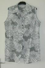 NIEUWE lange blouse/tuniek, grijs/wit met bloem motief,mt.48, Maat 46/48 (XL) of groter, Nieuw, Ophalen of Verzenden, Grijs