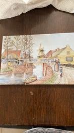 Tegel tableau 6 tegels, Antiek en Kunst, Antiek | Wandborden en Tegels, Ophalen of Verzenden
