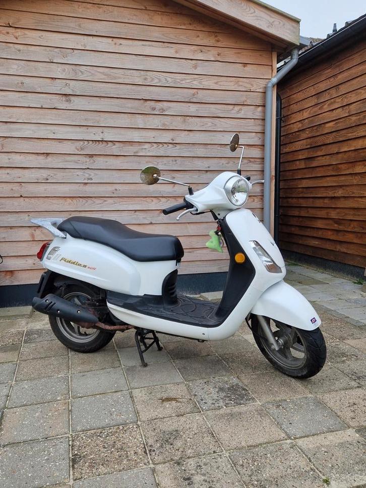 Sym Fiddle II Geel Kenteken, Fietsen en Brommers, Scooters | SYM, Gebruikt, Fiddle, Maximaal 45 km/u, Benzine, Ophalen