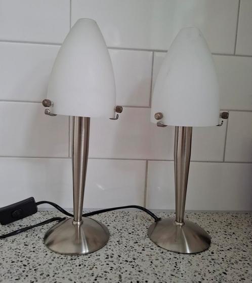 Vintage retro Space Age lampjes, Huis en Inrichting, Lampen | Tafellampen, Zo goed als nieuw, Minder dan 50 cm, Glas, Ophalen of Verzenden