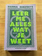 Hanna Bervoets: Leer me alles wat je weet, Verzenden, Gelezen, Hanna Bervoets, Nederland