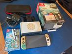Nintendo Switch OLED Zelda Limited Edition + spel!!, Switch OLED, Met games, Met 2 controllers, Ophalen of Verzenden