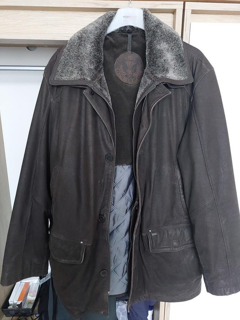 ARMA gevoerde leren herenjas XXL, Kleding | Heren, Jassen | Winter, Ophalen, Overige maten, Bruin