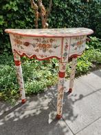 Fraai Hindelopen wandtafeltje met 2 lades. Mooi beschilderd., Antiek en Kunst, Antiek | Meubels | Tafels, Ophalen