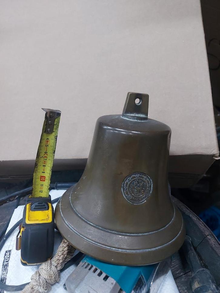 Antieke Scheepsbel 'Allemanseind, Wit', Antiek en Kunst, Antiek | Koper en Brons, Ophalen of Verzenden