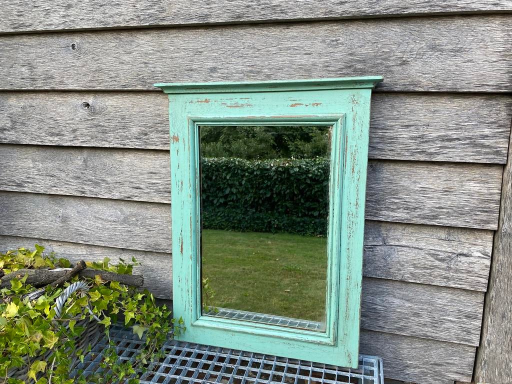 Brocante oude spiegel, Ophalen, Rechthoekig, 50 tot 100 cm, Minder dan 100 cm