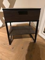 IKEA Nachtkastje Zwart/Bruin met Lade, Ophalen, Gebruikt, Minder dan 45 cm, Minder dan 55 cm