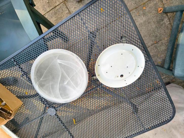 Plafonniere zoals je oma vroeger had, Huis en Inrichting, Lampen | Plafondlampen, Gebruikt, Glas, Ophalen of Verzenden