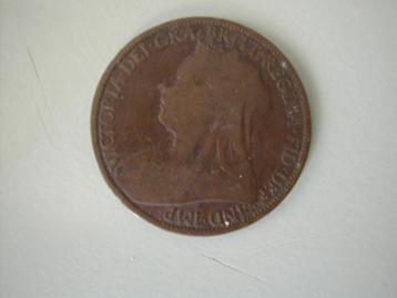 Munt "One Pence" Great Brittain 1896, Queen Victoria beschikbaar voor biedingen