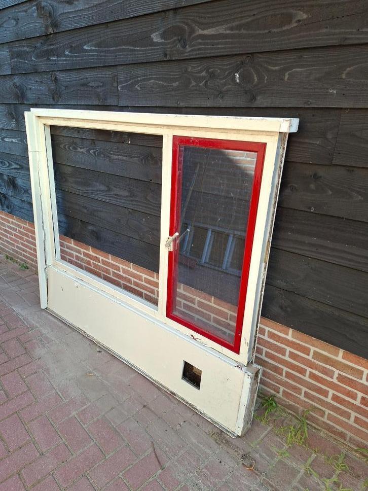 2 Aluminium kozijnen, Doe-het-zelf en Verbouw, Kozijnen en Schuifpuien, Gebruikt, Raamkozijn, Aluminium, Ophalen