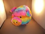 funky varken crazy regenboog kleurig roze staart 34 cm van, Kinderen en Baby's, Speelgoed | Knuffels en Pluche, Ophalen of Verzenden