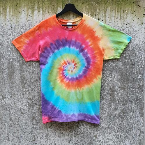 Regenboog spiral tie dye zomer t-shirt unisex maat L, Kleding | Dames, T-shirts, Nieuw, Maat 42/44 (L), Overige kleuren, Korte mouw