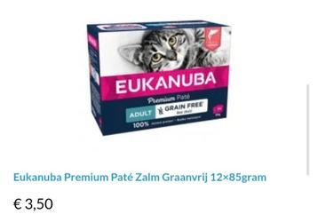 Eukanuba Premium Paté Zalm Graanvrij 1285gram
 beschikbaar voor biedingen