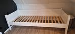 Sterk extra lang bed 220x90 cm, Ophalen, 85 tot 100 cm, Zo goed als nieuw, Lattenbodem