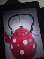 Emaille Ketel met Polka Dotten, Ophalen of Verzenden, Gebruikt