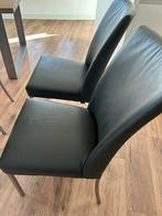 Twee antraciet leren Musterring stoelen, Ophalen, Twee, Leer, Zo goed als nieuw