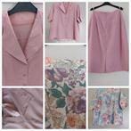 Vintage broek - bloes - jasje -rok, Kostuum of Pak, Maat 38/40 (M), Ophalen of Verzenden, Roze