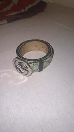 Gucci GG Print beige met bon, Ophalen, Overige kleuren, Echt leder, Minder dan 95 cm