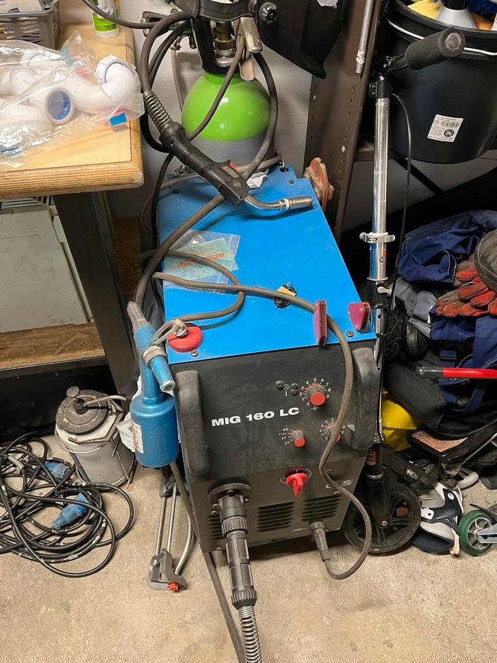 Tico 160lc 230v MIG lasapparaat + Argon mix fles, Doe-het-zelf en Verbouw, Gereedschap | Lasapparaten, Zo goed als nieuw, 150 tot 250 ampère