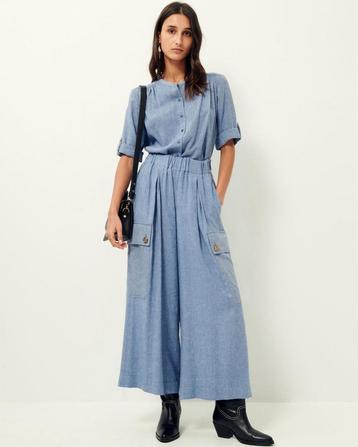 Sessùn fantastische chambray set, wijde broek & bloesje 36/S beschikbaar voor biedingen