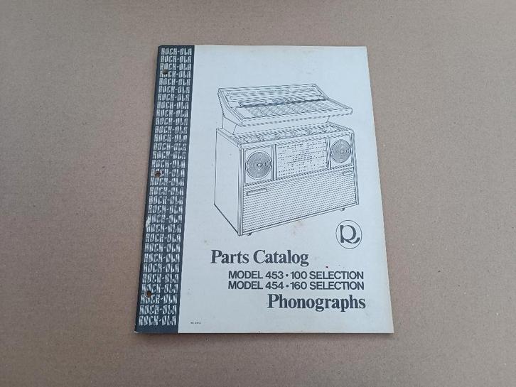 Parts Catalogus Rock-Ola 453/454 (1974) jukebox, Verzamelen, Automaten | Jukeboxen, Gebruikt, Seeburg, 1950 tot 1960, Verzenden