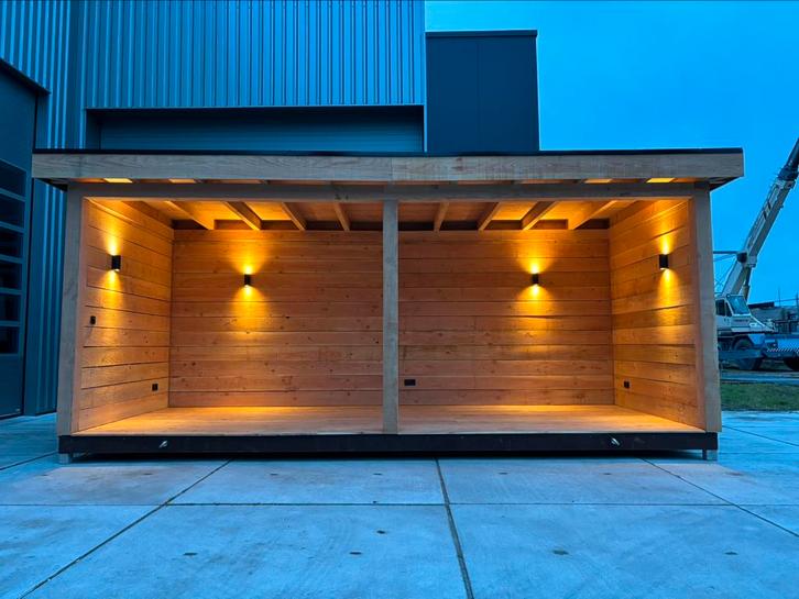 Tuinhuis/tuinoverkapping, Tuin en Terras, Tuinhuizen, Nieuw, Tuinhuis, Hout, 500 cm of meer, 200 tot 400 cm, Zonder ramen, Ophalen