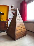 Vintage Wooden Pyramid Drawer Cabinet, Huis en Inrichting, Ophalen, 50 tot 100 cm, Zo goed als nieuw, Minder dan 100 cm