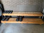 Dumbells + houten rek 4kg - 20kg, Ophalen of Verzenden, Zo goed als nieuw