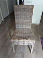 4 rieten Eetkamerstoelen, Gebruikt, Ophalen of Verzenden, Stoel(en)