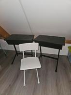 2 vintage schooltafeltjes/ klepbureautjes, Ophalen, Gebruikt, Bureau