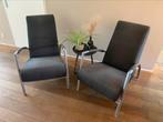Harvink club relax fauteuils 2x antracietgrijs, Huis en Inrichting, Fauteuils, Ophalen of Verzenden, Zo goed als nieuw, 75 tot 100 cm