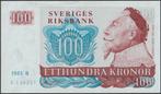 Zweden 100 kronor 1983 VF+ p.54c (# 607), Postzegels en Munten, Bankbiljetten | Europa | Niet-Eurobiljetten, Verzenden, Overige landen