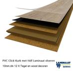 Pvc click Hdf met integreerde kurk ondervloer Cement 10mm, Huis en Inrichting, Stoffering | Vloerbedekking, 75 m² of meer, Zwart