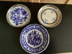 Antieke porseleinen bordjes: Zwiebelmuster en Art Deco, Ophalen of Verzenden